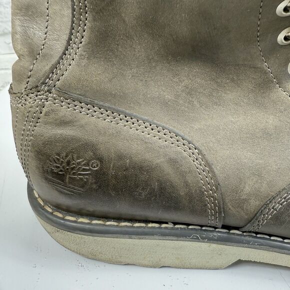 Timberland Earthkeepers Original 6-Inch Men’s Size 11 Grey Leather Lace Up Boots - Picture 8 of 11
